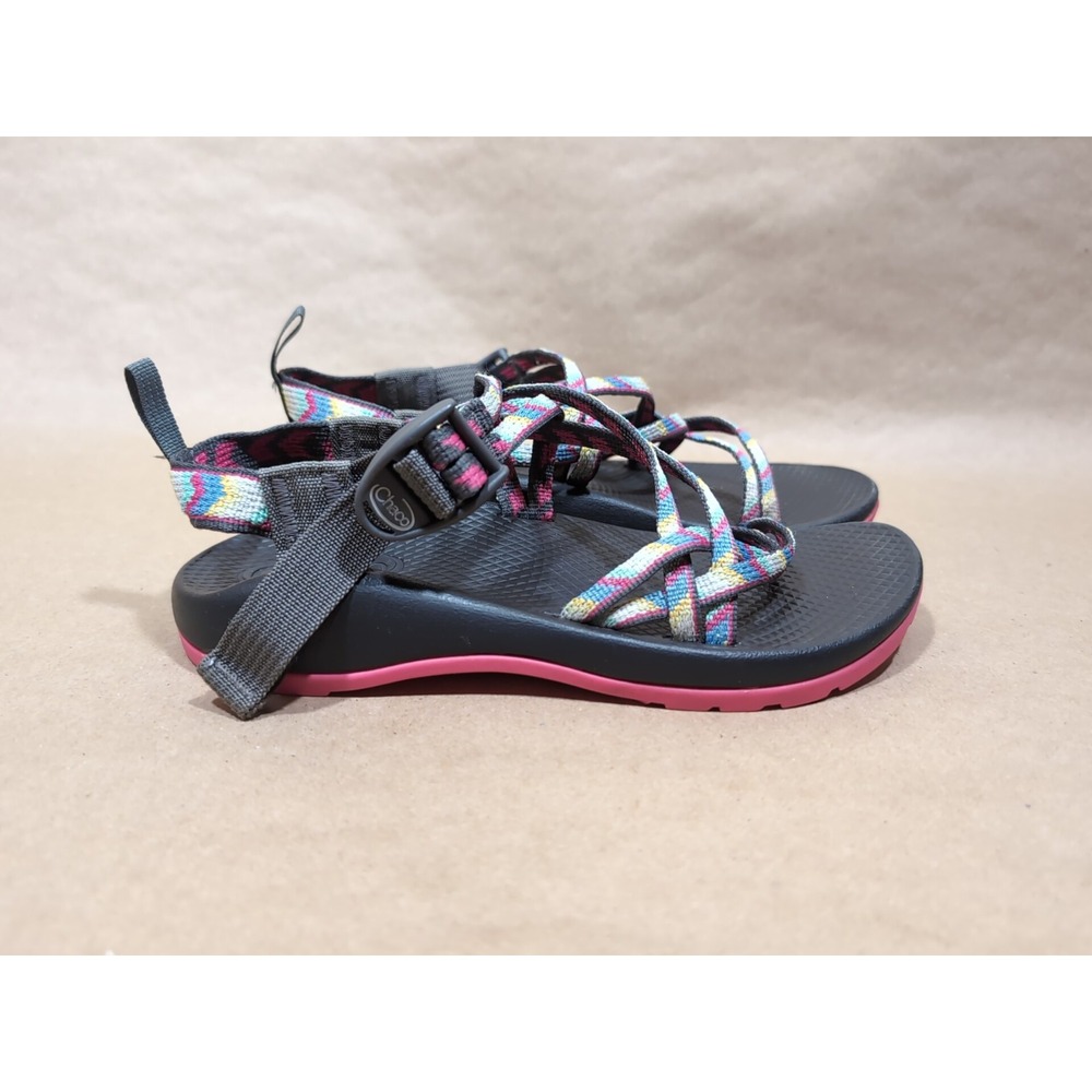 Chaco Girls Size 4 ZX1 EcoTread Fletched Pink Sport Sandal‎ Strappy Athletic - Picture 2 of 9